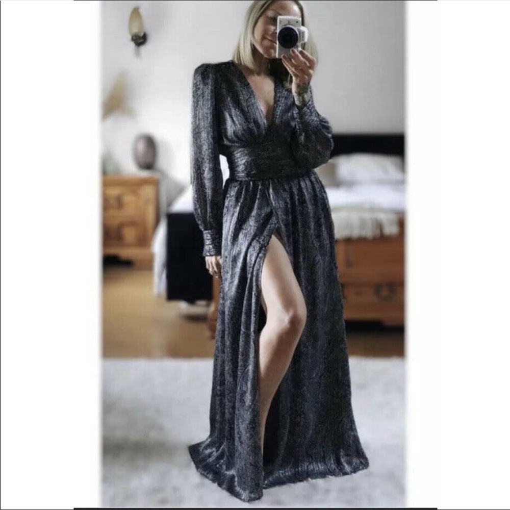 Zara long print dress